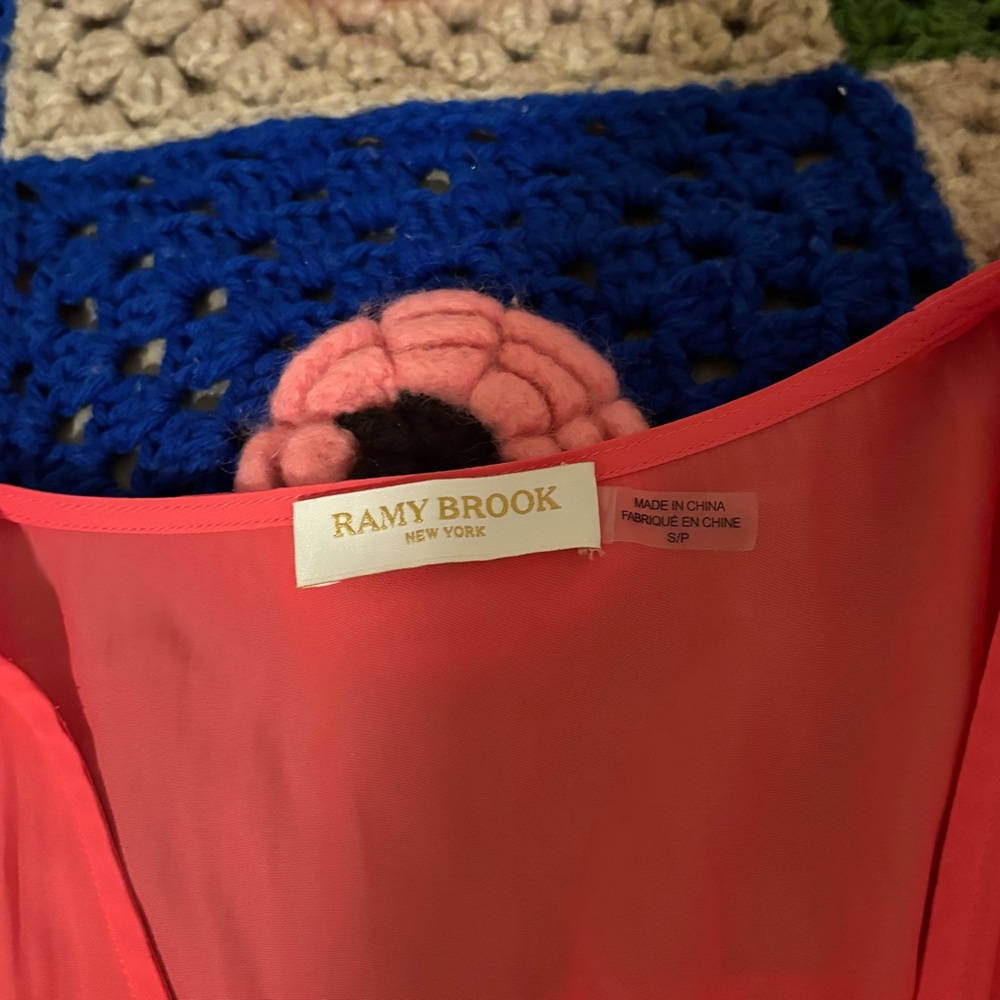 Ramy Brook Coral Ruched-Sleeve Tiered Mini Dress - Picture 7 of 10